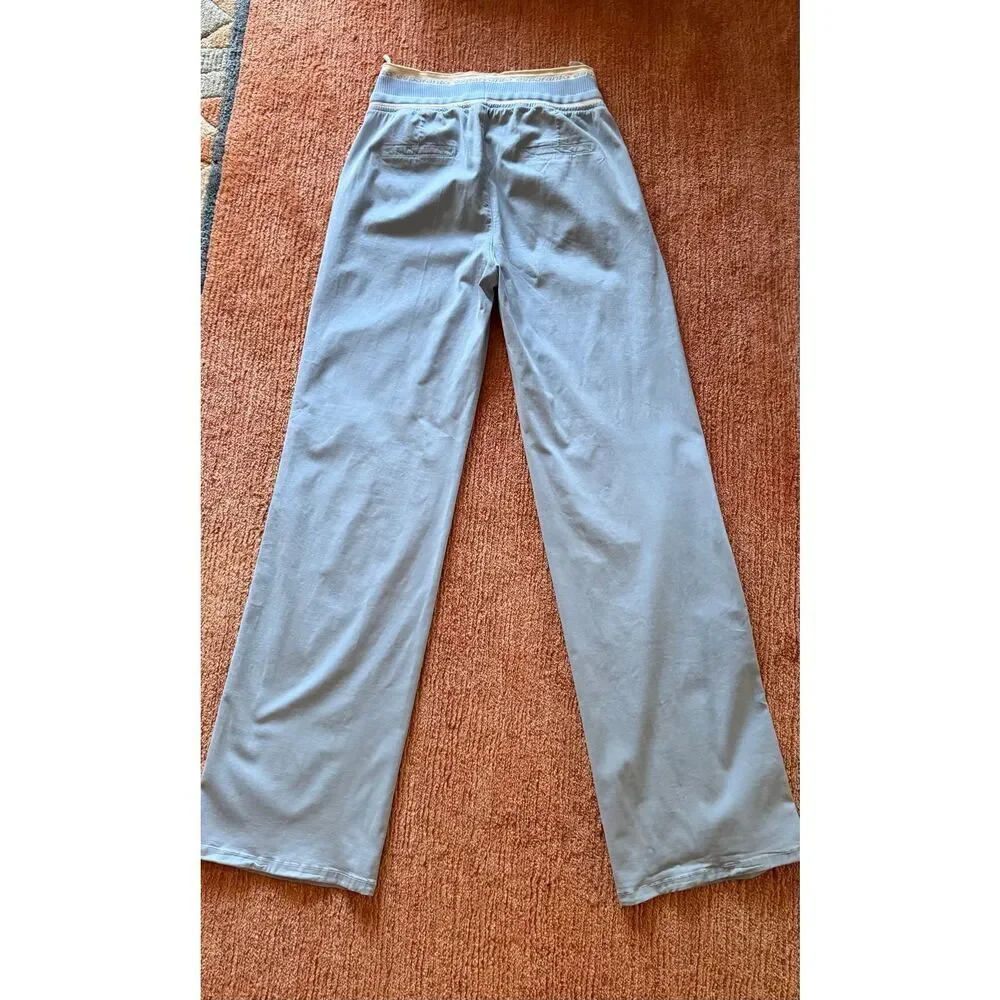 Esperanto Light Blue High Rise Casual Pants Size 42/S Stretch